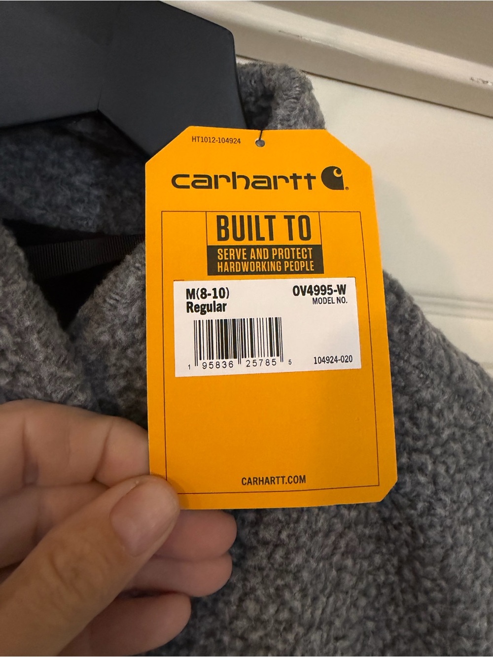 Carhartt Gray Fleece Sherpa Vest NWT Sz M - Picture 3 of 6